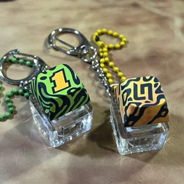 LN1 Gold Mando Norris F1 Keycap Fidget Keyring