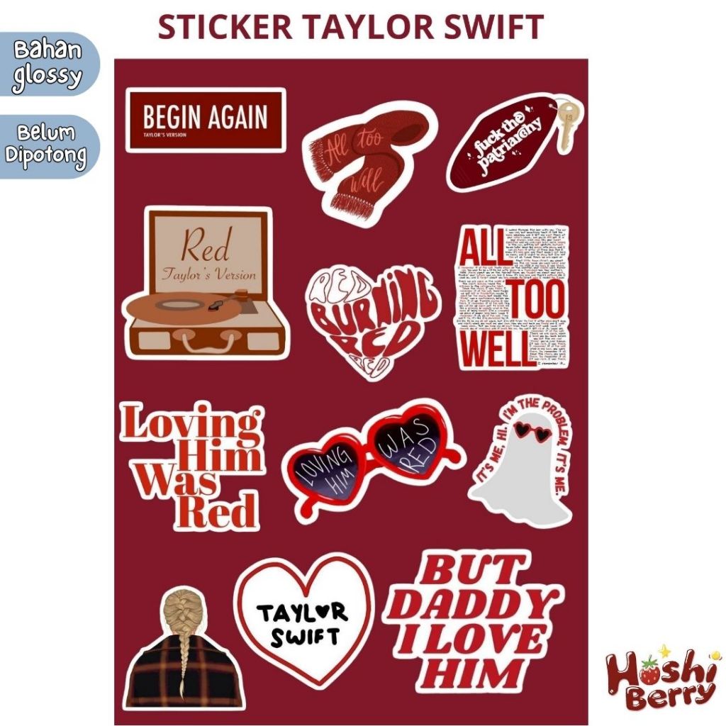 HP Custom TAYLOR SWIFT สติ๊กเกอร์ 10x15 ซม. - สุนทรียศาสตร์เย็นสําหรับโทรศัพท์มือถือและแล็ปท็อป - Ho