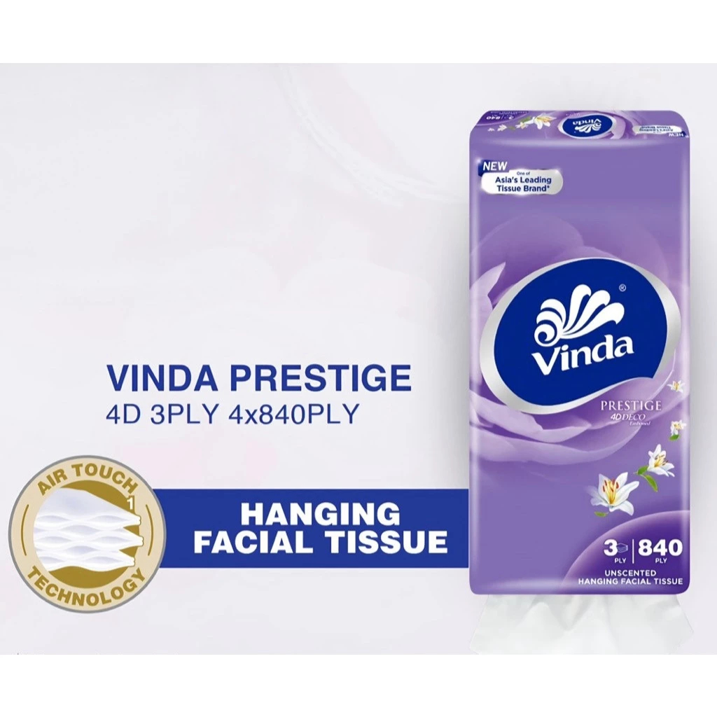 ทิชชู่ Vinda Prestige 4D FT HG 3 Ply M
