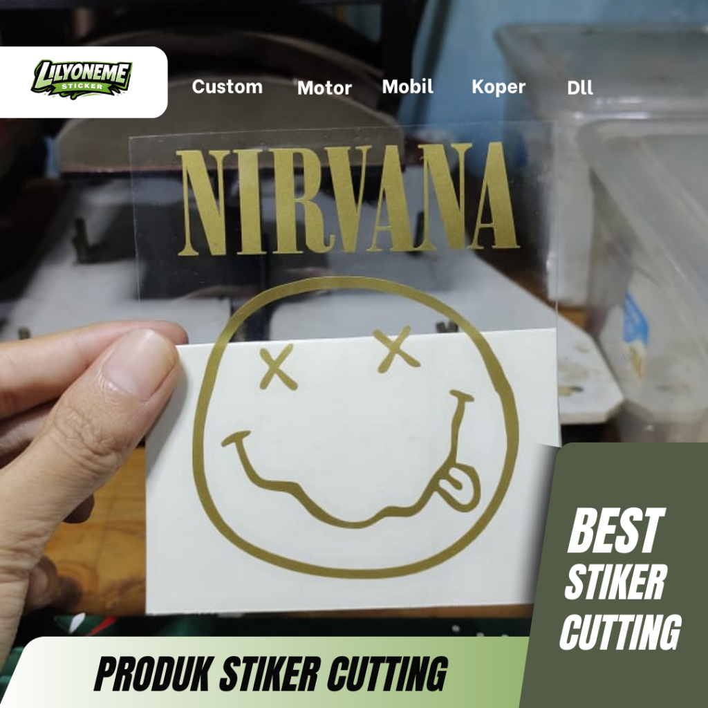 สติ๊กเกอร์ NIRVANA 2 | สติ๊กเกอร์ตัด | ชุดสูทแล็ปท็อปในรถยนต์แบบกําหนดเองสําหรับรถจักรยานยนต์ ETC