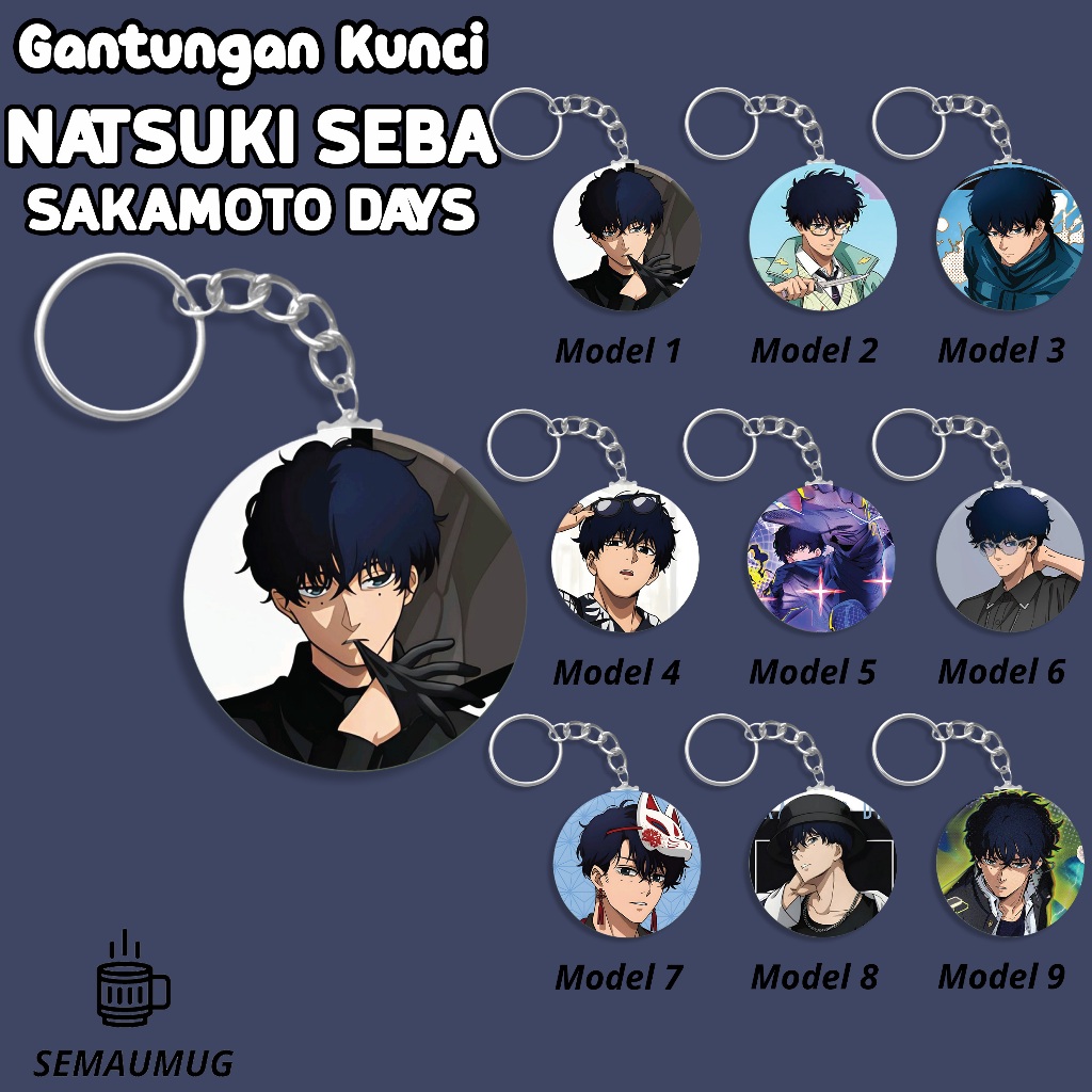 GANTUNAN NATSUKI SEBA พวงกุญแจน่ารักอะนิเมะรอบพวงกุญแจของขวัญพิมพ์ที่กําหนดเอง