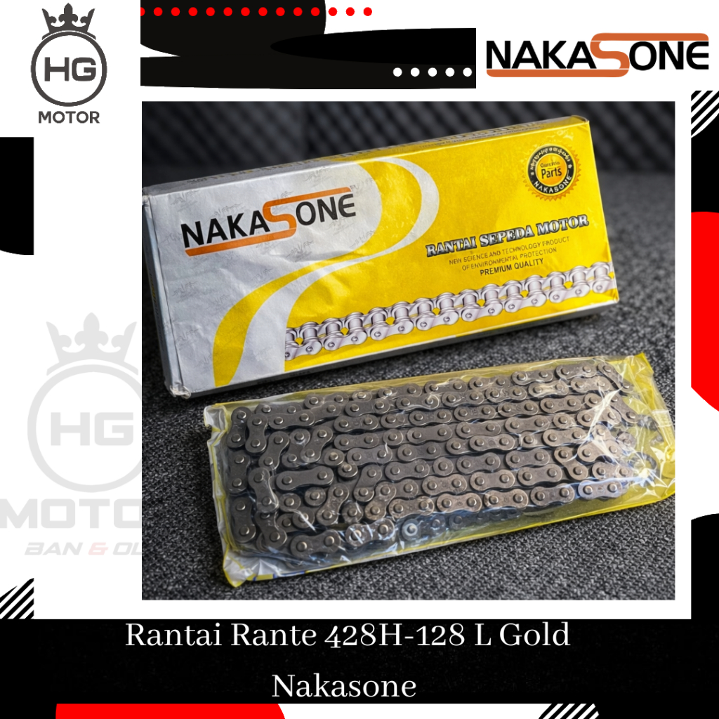 โซ่ 428H-128 L ทอง Nakasone / มอเตอร์โซ่ 428H ทอง 128L