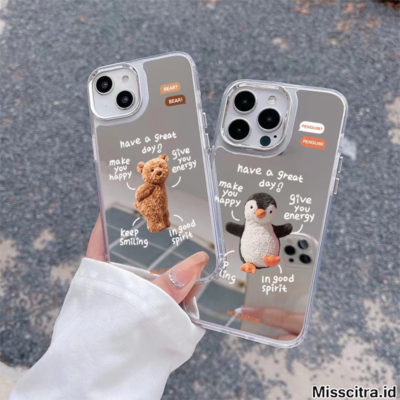 SOFTCASE CLEAR CASE MIRROR HEBE สําหรับ REALME 7i C11 C12 C15 C17 C20 C21Y C25 C25Y C30 C30S C33 C50