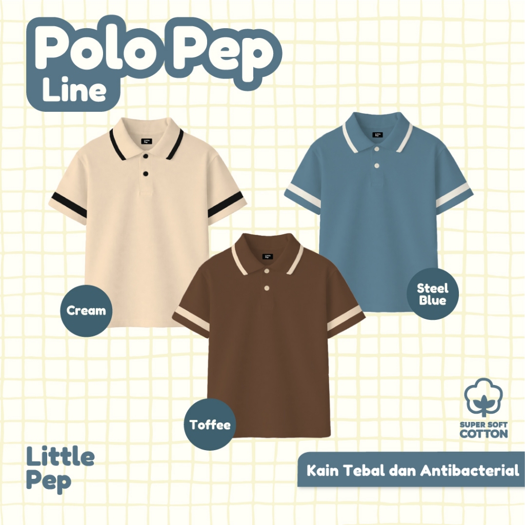 Little Pep - Polo Pep Line - เสื้อยืดโปโลสําหรับเด็กและผู้ใหญ่