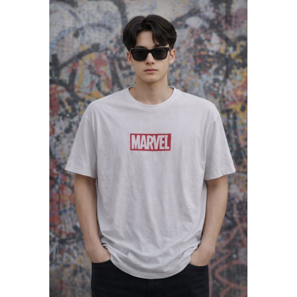 เสื้อยืด H*M x M*RVEL 0R1 ไซส์ L (P73 x L54)