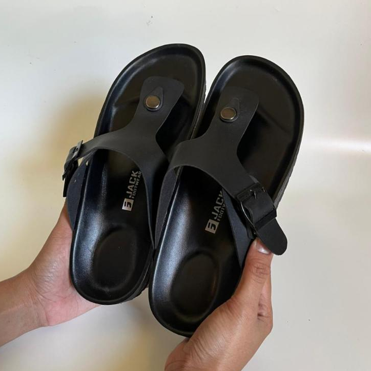 Jack Footwear - Aiden Black Sandal Black Jack Footwear Anti Slip