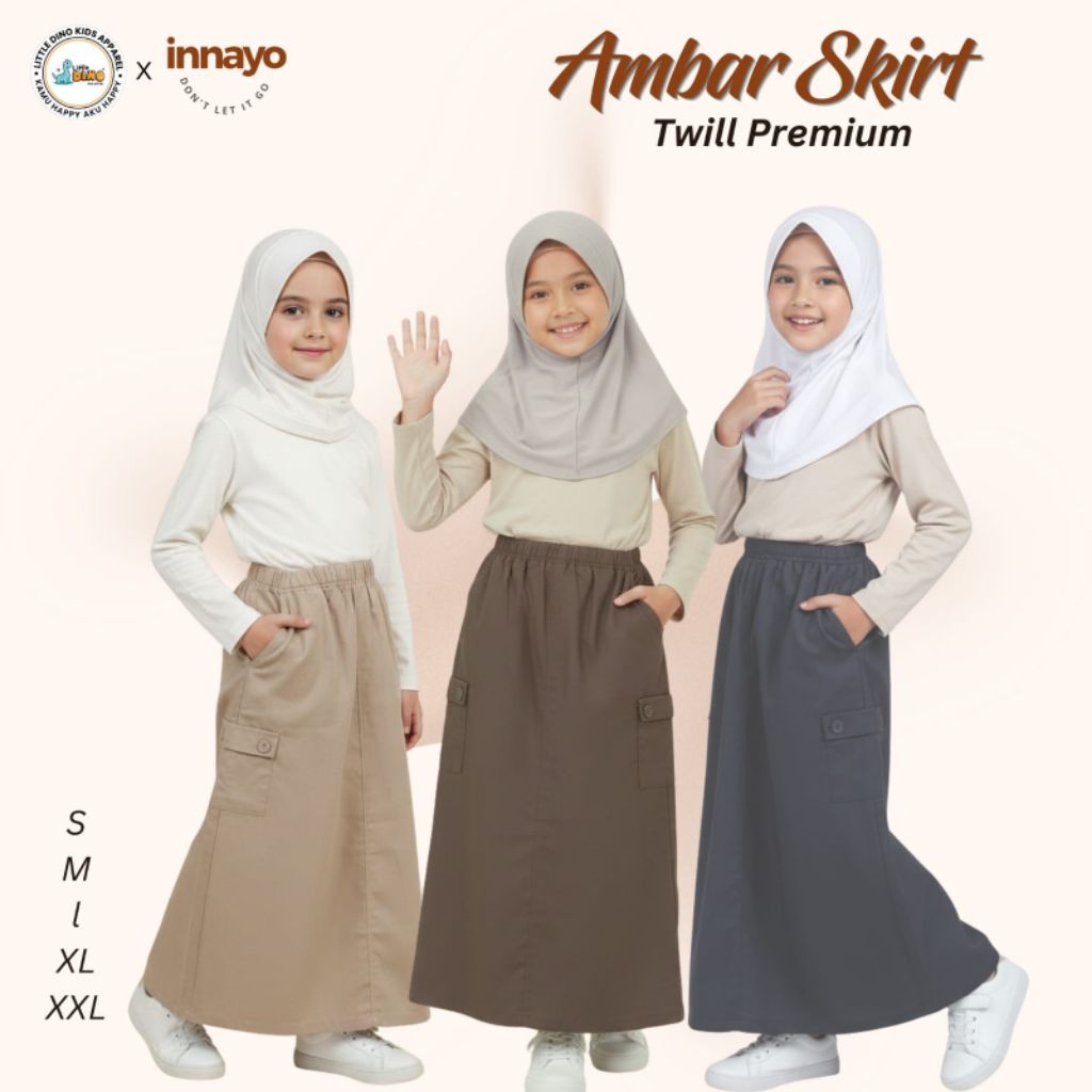 AMBARARY ELEMENT-SECURITY CHILDRENS SKIRT โดย ไดโนน้อย 6-17 ปี