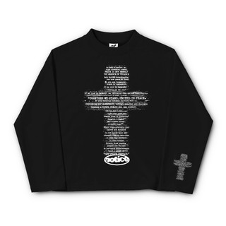 Notice Longsleeve Boxy Lengan Panjang  Protest - Kaos Boxy Crop Longsleeve Black