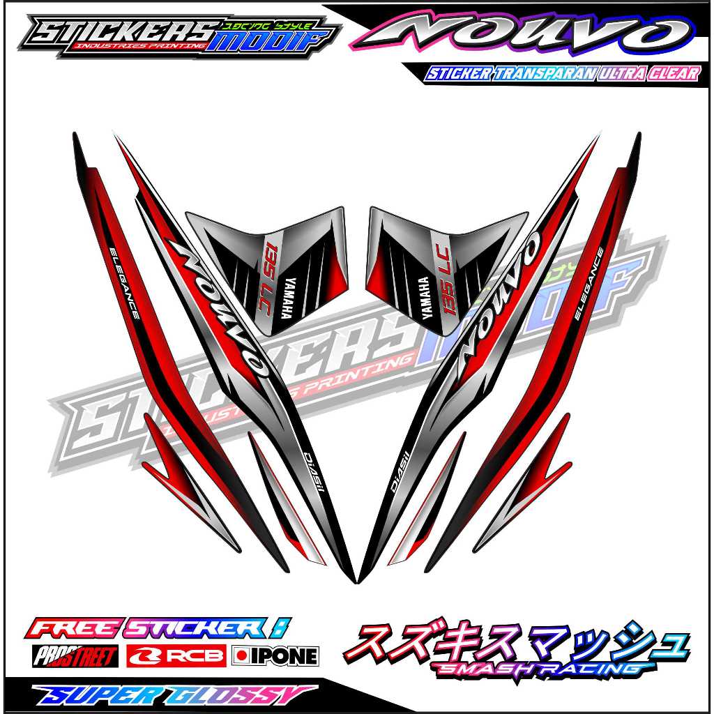 YAMAHA NOUVO Z VARIATION STRIPING / YAMAHA NOUVO Z MOTORCYCLE STICKER LIST