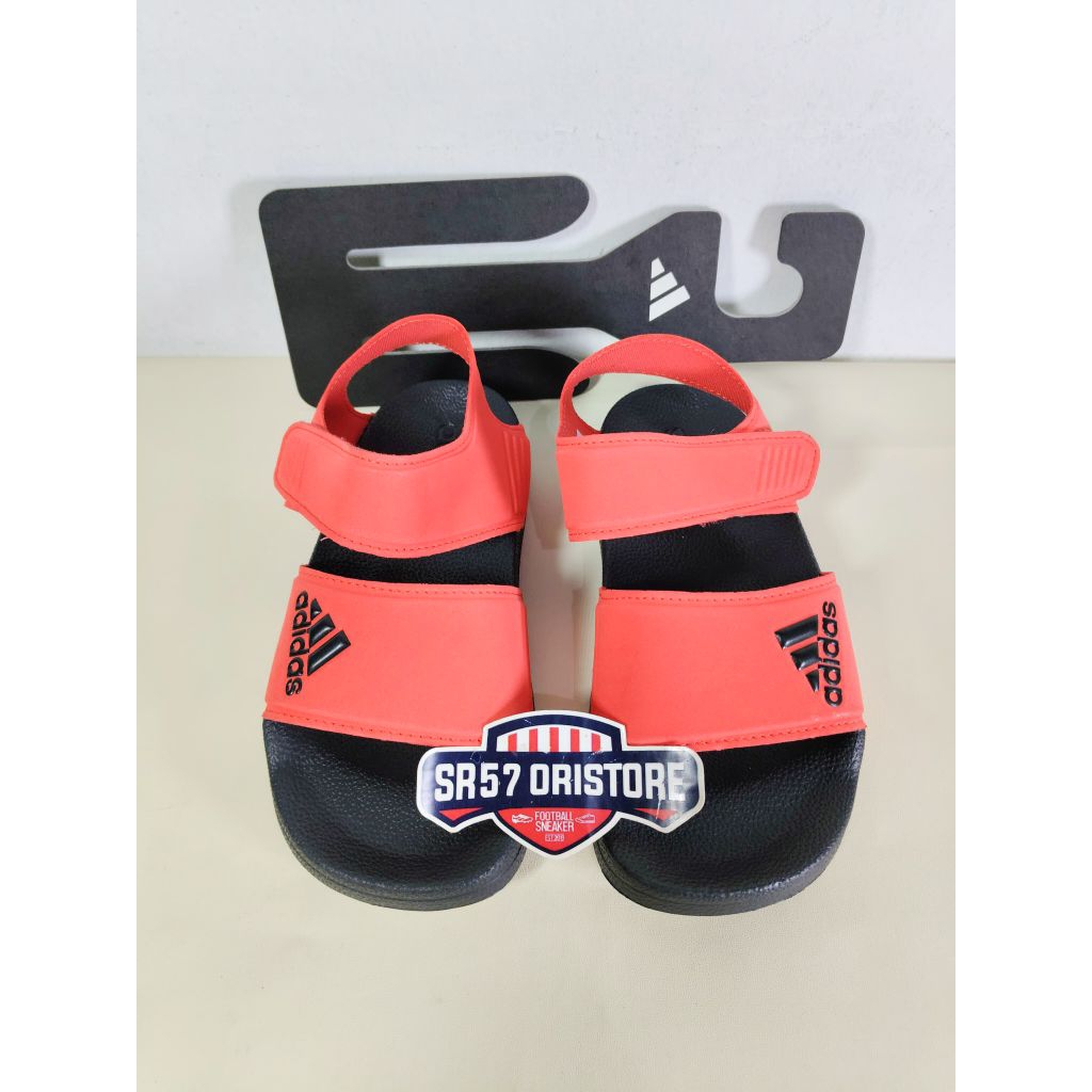 Adds Adiltte รองเท้าแตะเด็กสีแดงสด