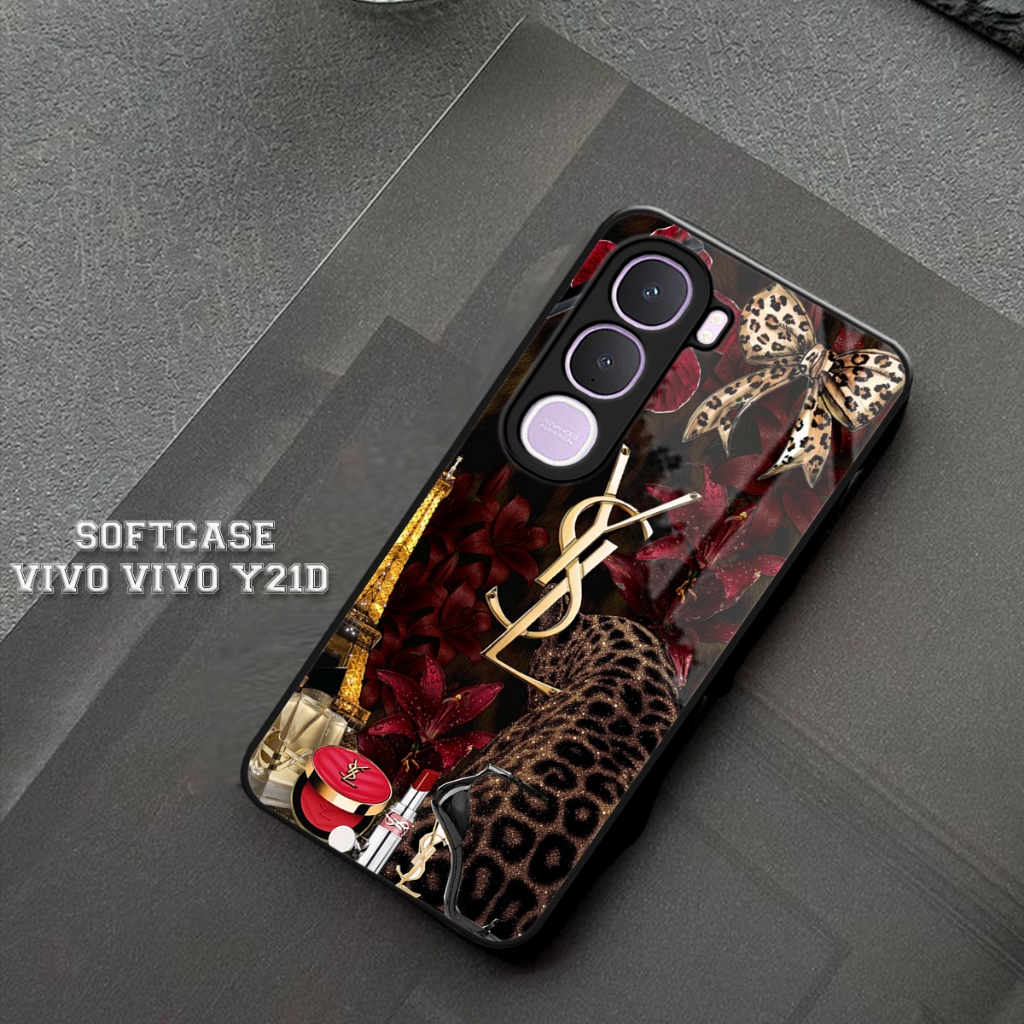 HP Softcase Glass Kaca VIVO Y21D ใหม่ [KS405] เคส Kaca VIVO Y21D/Y31 5G | Y29 เคสกระจก 4G | เคส Y29 