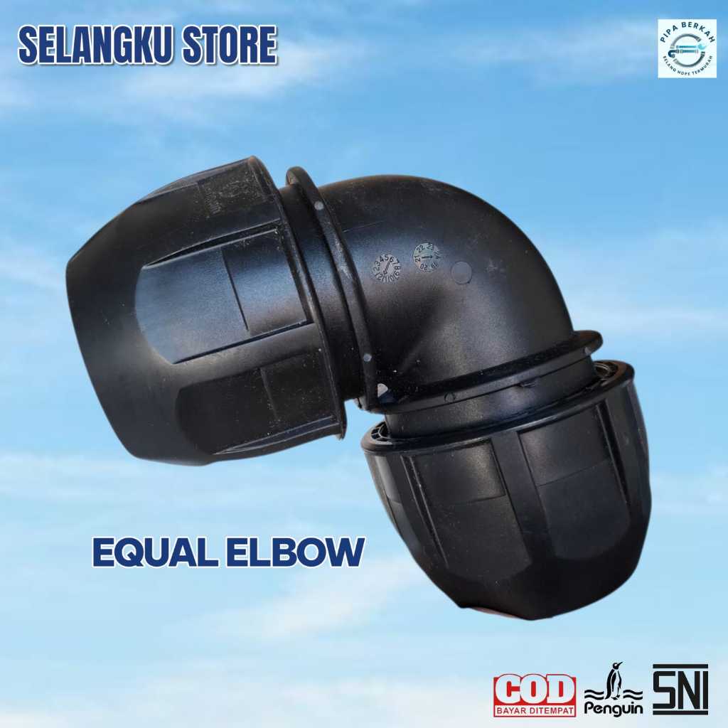 Equal Elbow - Knee HDPE 2" นิ้ว (63mm) การเชื่อมต่อดัดท่อ HDPE