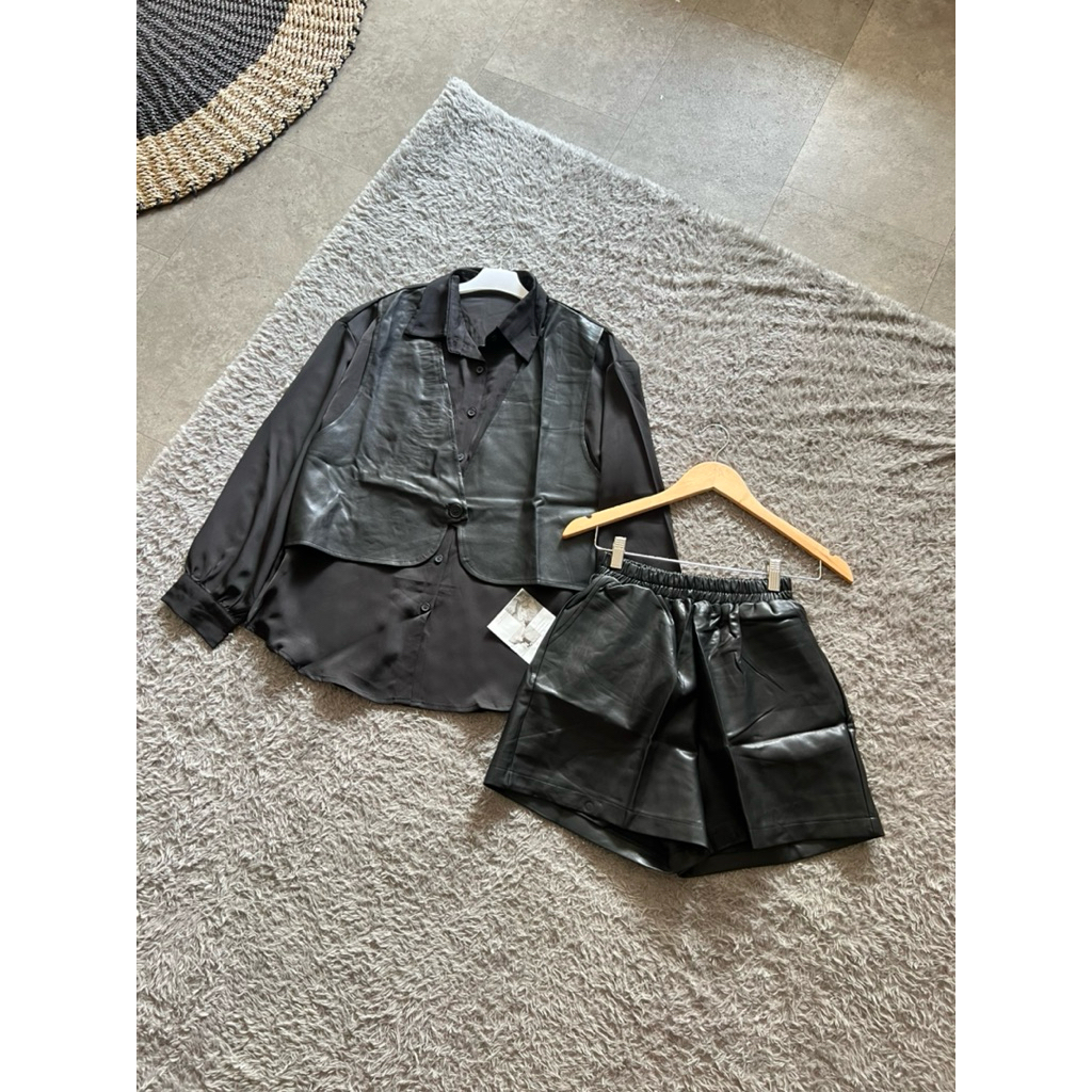 KEMEJA SL502 | ชุดเซ็ตเสื้อกางเกงขาสั้นผู้หญิง | เสื้อสูทผู้หญิง