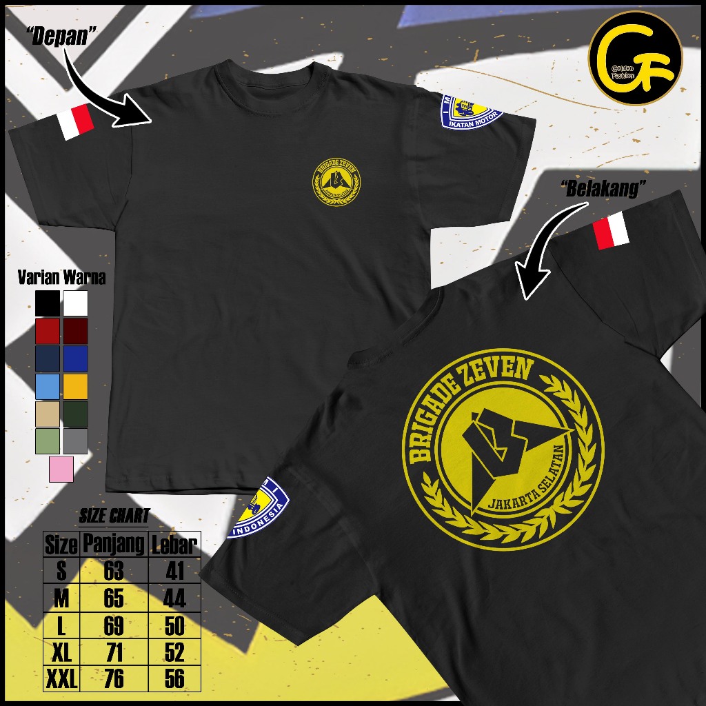 Brigez เสื้อยืด Vol 1 Brigade Zeven JakSel เสื้อยืด Words Cotton Combed 30s DTF ผู้ใหญ่ผู้ชายผู้หญิง