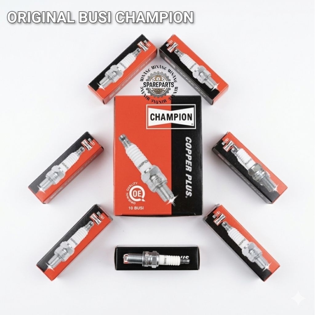 ของแท้ 100% CHAMPION MOTORCYCLE SPARK PLUG RG4HC, N11YC, L95YC, Z9Y, 8 YC, P 10 Y, 1 กล่อง มี 10 ชิ้