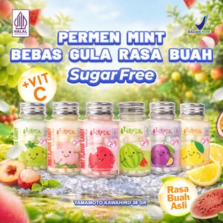 Permen Mint Tanpa Gula 38gr - Rasa Buah Segar Halal BPOM Bikin Nafas Segar Bebas Gula Anti Bau Mulut