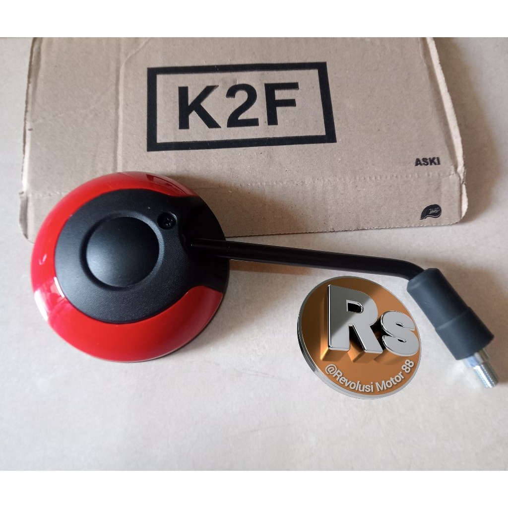 MERAH กระจกแดงมัน (Mat Rusel Red) SCOOPY FASHION K2FY eSP ดีไซน์ใหม่ 2025 "ORIGINAL"