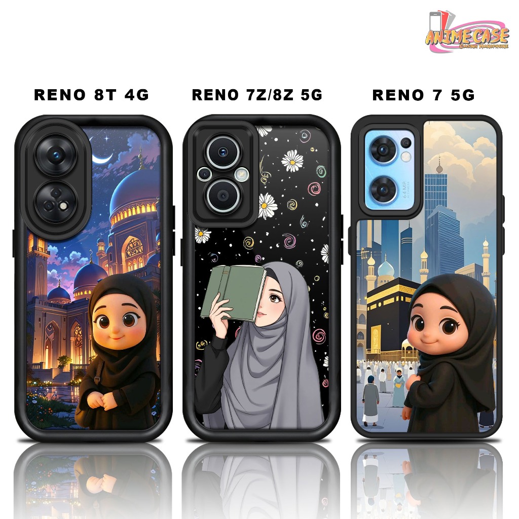 Glossy Softcase OPPO RENO 8T 4G RENO 7Z 8Z 5G RENO 7 5G Casing Case Hp Silicone Camera Protector HIJ