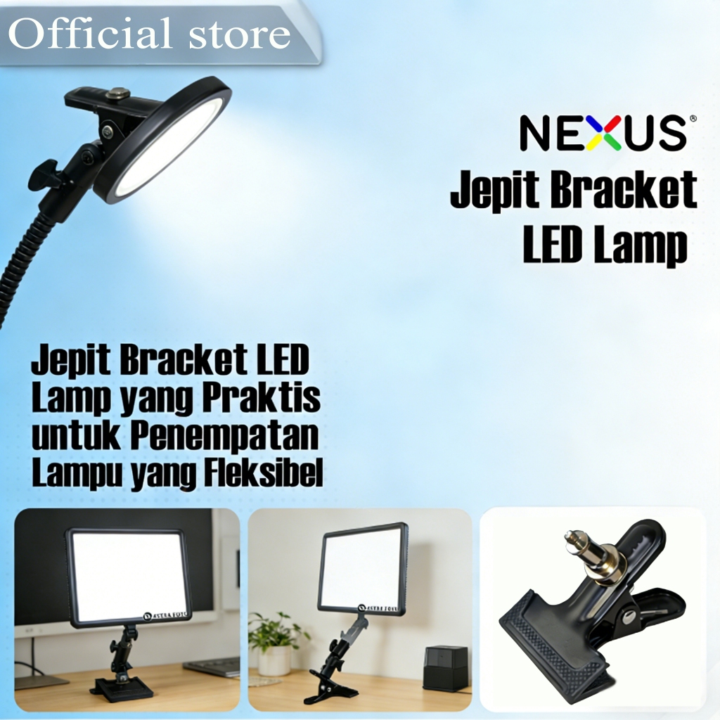 Nexus Table Glass Clamp Bracket สําหรับหลอดไฟ LED P260C P120C Godox P260 C