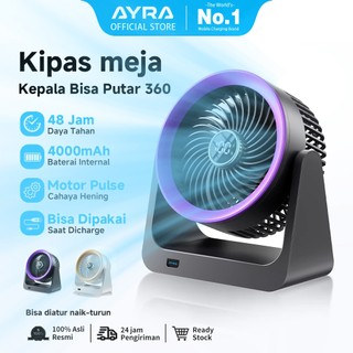 AYRA SA31 Kipas Angin Dengan 5 Gear Wind Speed Kipas Angin Meja Portable LED Display Dinding Portable Fan