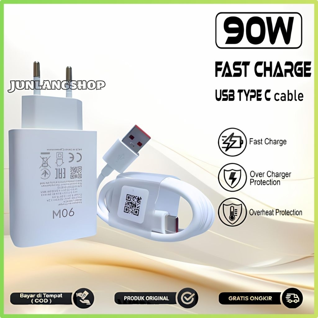 เครื่องชาร์จสําหรับ Infinix 90W ชาร์จเร็วสุดทุกรอบ Fast Charge อะแดปเตอร์ 90W ดั้งเดิม + สายเคเบิลข้