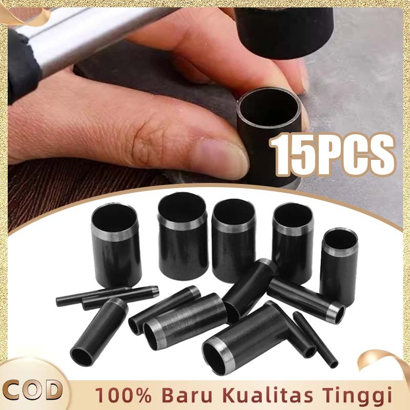 MATA 15PCS Hole Punch เครื่องตัดรอบรู Bit 1-15 มม.Piso Pond หนังเครื่องมือกระดาษเข็มขัด DIY มัลติฟัง