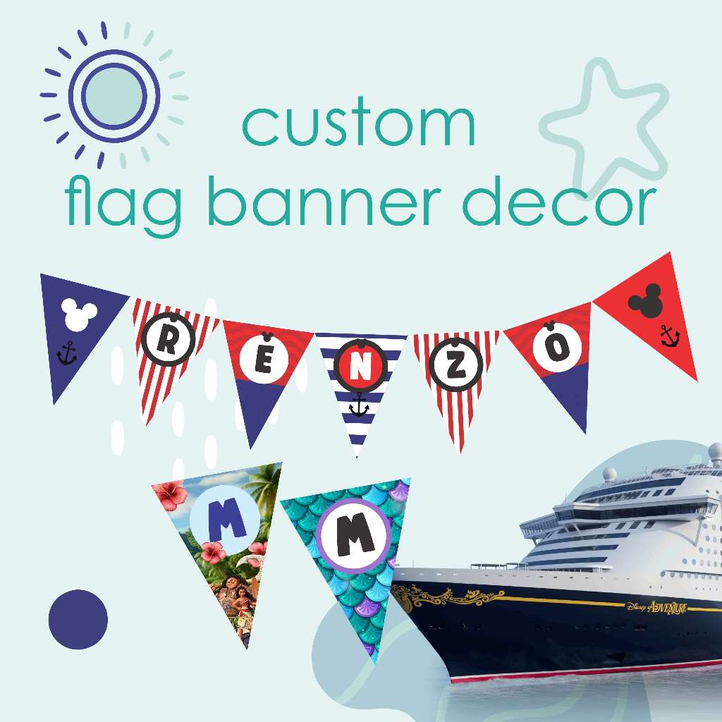 CUSTOM FLAG BANNER / LETTERS - CUSTOM FLAG PIXI DUSTING CRUISE