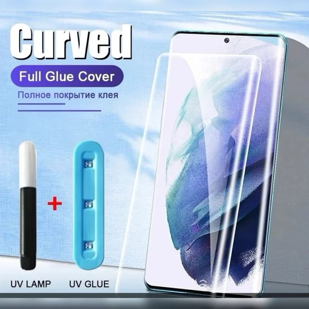 กระจกนิรภัยโค้ง UV NANO LIQUID/TG UV CLEAR ประเภท HUAWEI P30 P30 pro Matte 30 Pro Matte 40 Pro Nova 