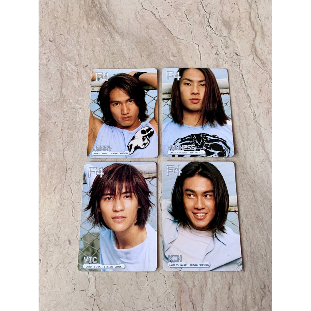 F4 Photocards ชุดพีซีอย่างเป็นทางการ 4 ชิ้น FF Forever Jerry Yan Vic Chou Vanes Wu Ken Chu Zhu