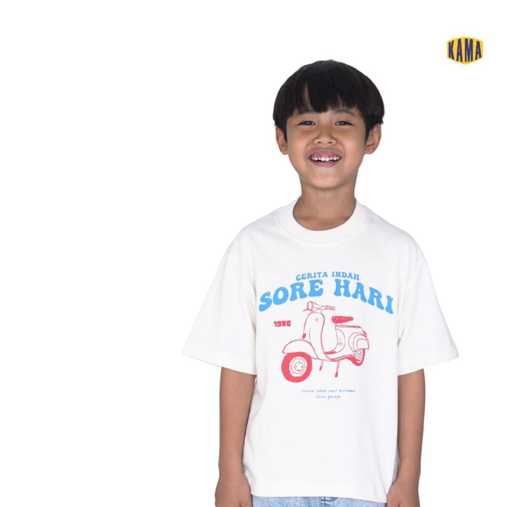 Kama Garage Oversize T shirt - CISH - เสื้อยืดโอเวอร์ไซส์สําหรับเด็กอายุ 1-8 ปี - ผ้าฝ้ายหวี 24s