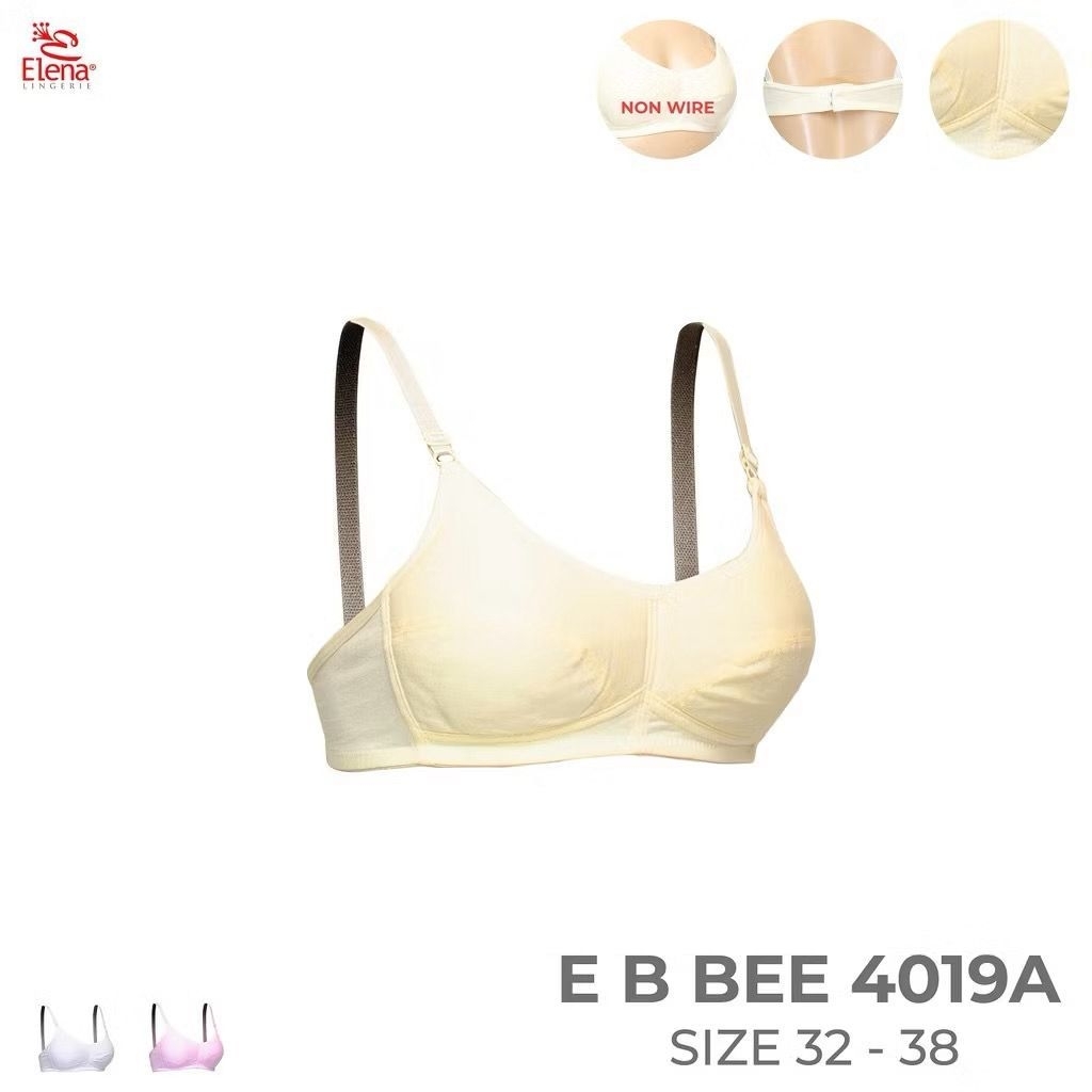 KATUN เอเลน่า Bra Beedess Miniset Teen Cotton E 4019 - 32-38 - Thin Foam Underwire Kids Bra 2 ตะขอ