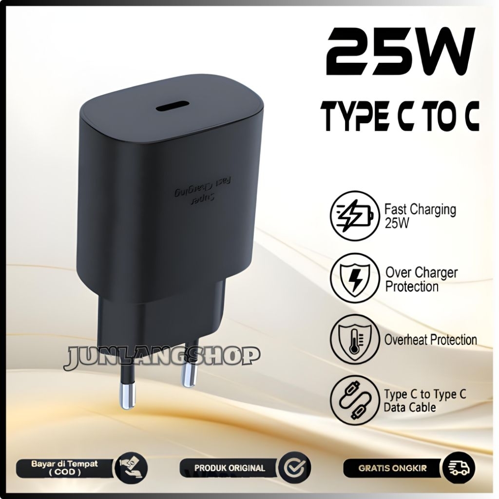 เครื่องชาร์จ 25W Samsung M23 M33 M53 A33 A53 A73 5G ของแท้ 100% สาย C ถึง C