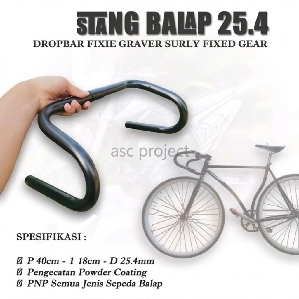 25.4 DROPBAR FIXIE GRAVER SURLY FIXED GEAR RACING HANDLEBAR