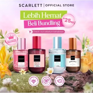 PROMO BELI 1 GRATIS 1 SCARLETT WHITENING EAU DE PARFUM 30ML PARFUM BIRU SAMUDRA VELVET ROUGE