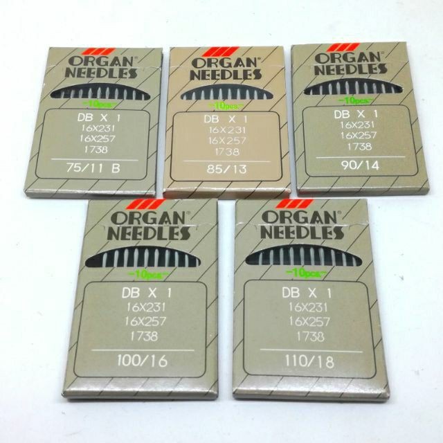 MESIN ORIGINAL DB AND DP ORGAN SEWING MACHINE NEEDLES (typical / siruba / brother / juki / นักร้อง)
