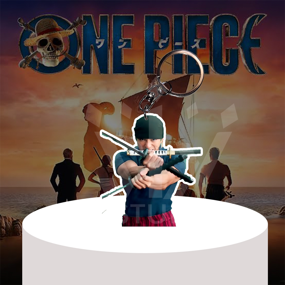 HP GANTUNGAN Anime Onepiece One Piece Netflix Keychain - Zoro Mackenyu Maeda - พวงกุญแจอะคริลิค - พว
