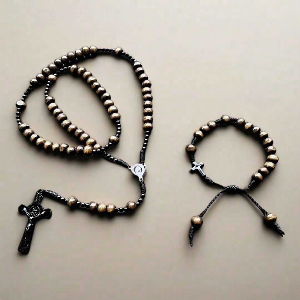 RG213 ROSARY PACKAGE + PREMIUM WOODEN BRACELET