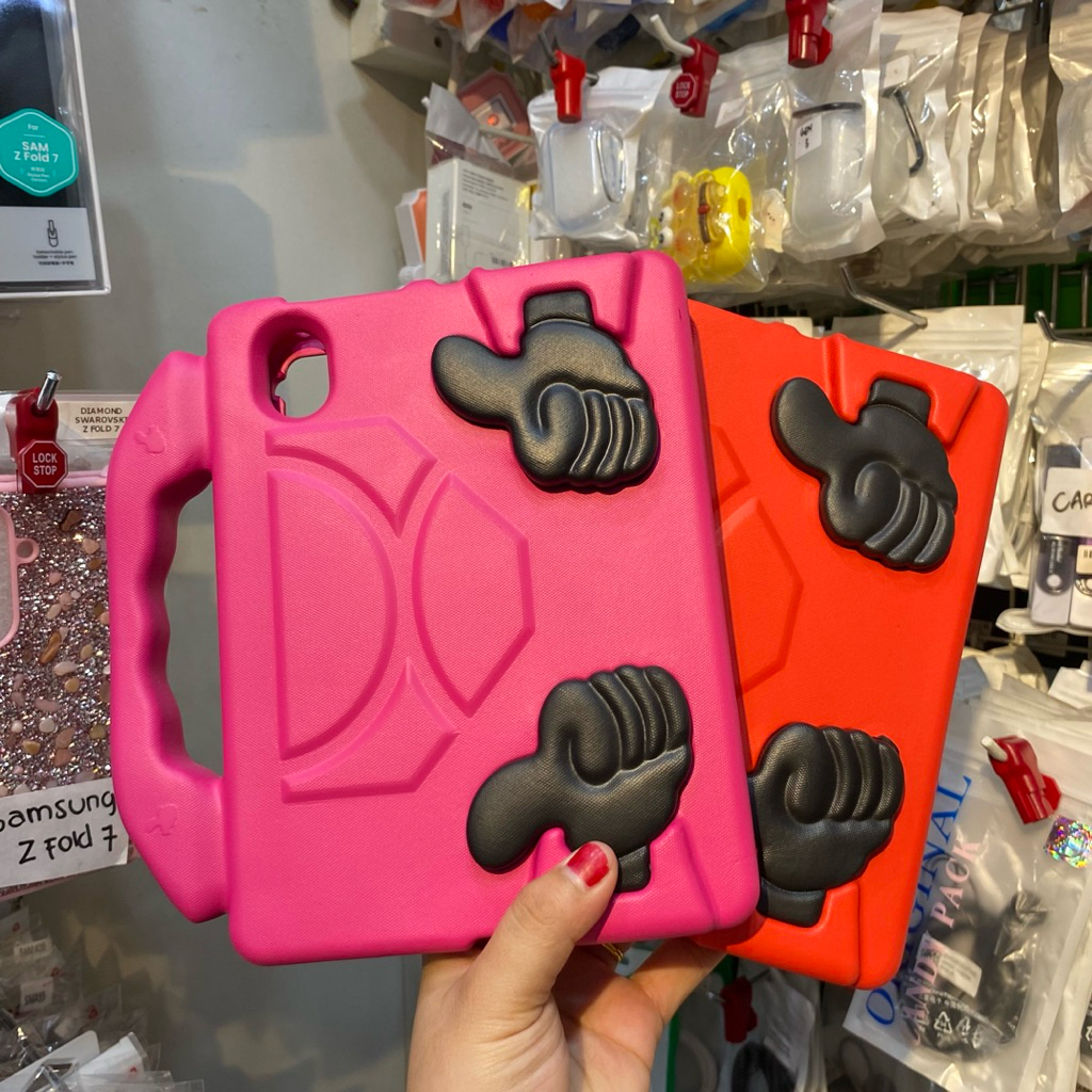 IPAD MINI 6/7 THICK SILICONE CARTOON TUMB STANDING CASE สําหรับ CHILDREN IPAD MINI 6/7