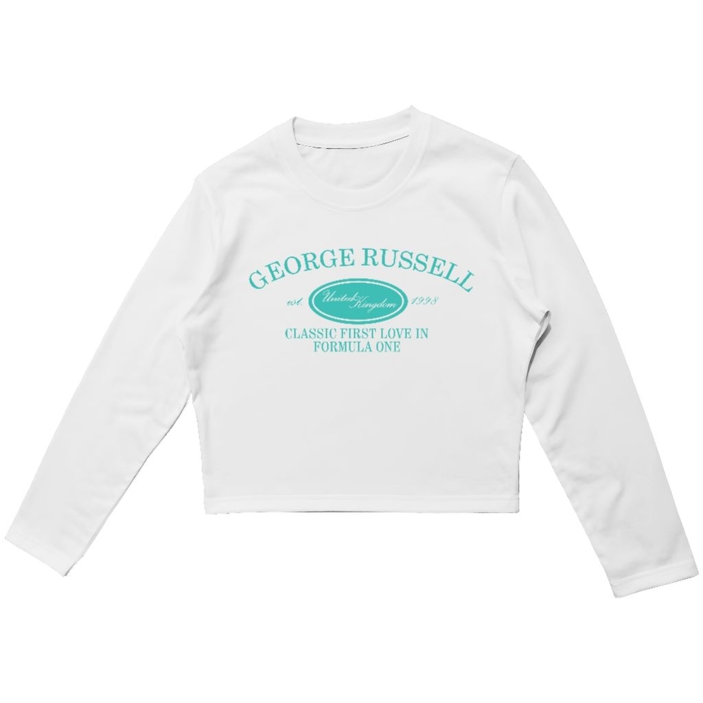 Longsleeves Baby Tee George Russell Est สหราชอาณาจักรสูตรวัน