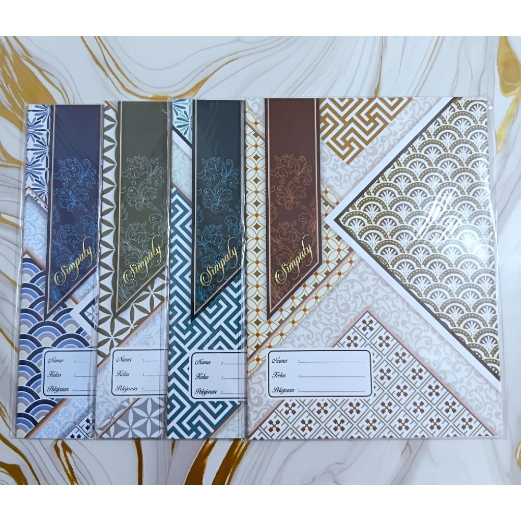 (PACK=20) KWARTO Simpathy Book Cover PATTERN Motif / Sidu Size Book Cover