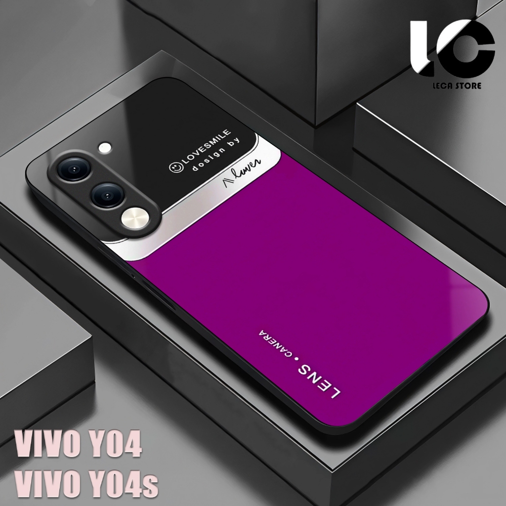 HP VIVO Y04 Softcase VIVO Y04S เคสเคลือบเงาปลอกกระจกเงาตัวป้องกันโทรศัพท์อุปกรณ์เสริมโทรศัพท์
