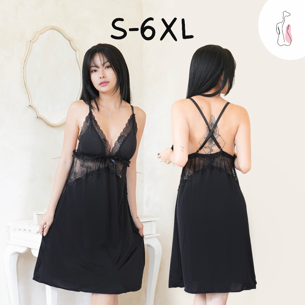 Julia S-6XL ชุดชุดชั้นใน Babydoll ชุดนอน Wainodshop
