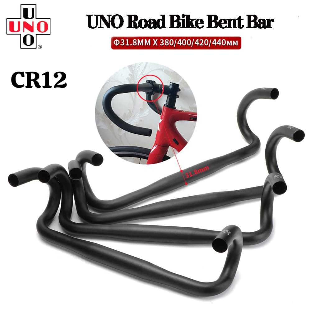 UNO Ultralight CR12 Dropbar Drop Bar Bent Stang 31.8 OS Oversize Roadbike Fixie แฮนด์โลหะผสม