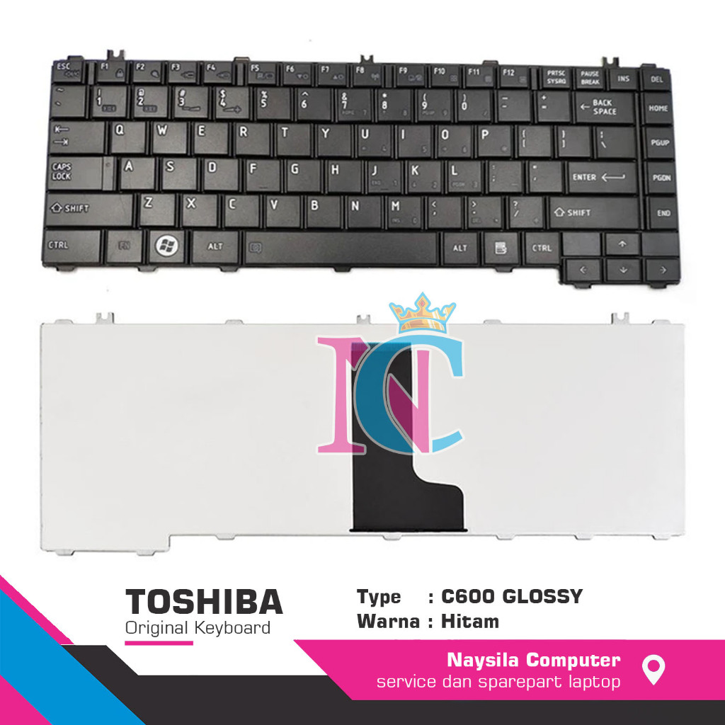 Toshiba Satellite C600 C600D C605 C640 C645 L635 L630 L640 L640D L645 L645D คีย์บอร์ดเคลือบเงา