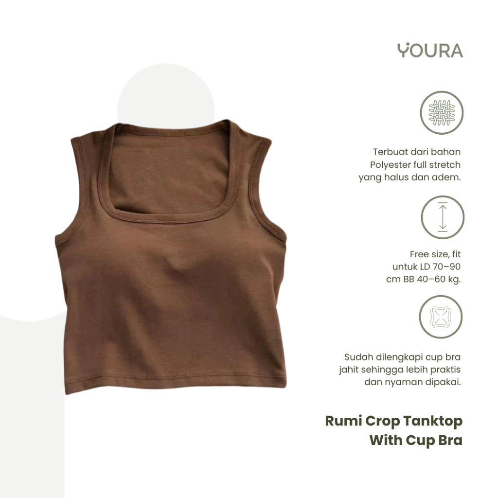 YOURA - Rumi Crop Tanktop พร้อมบราคัพ
