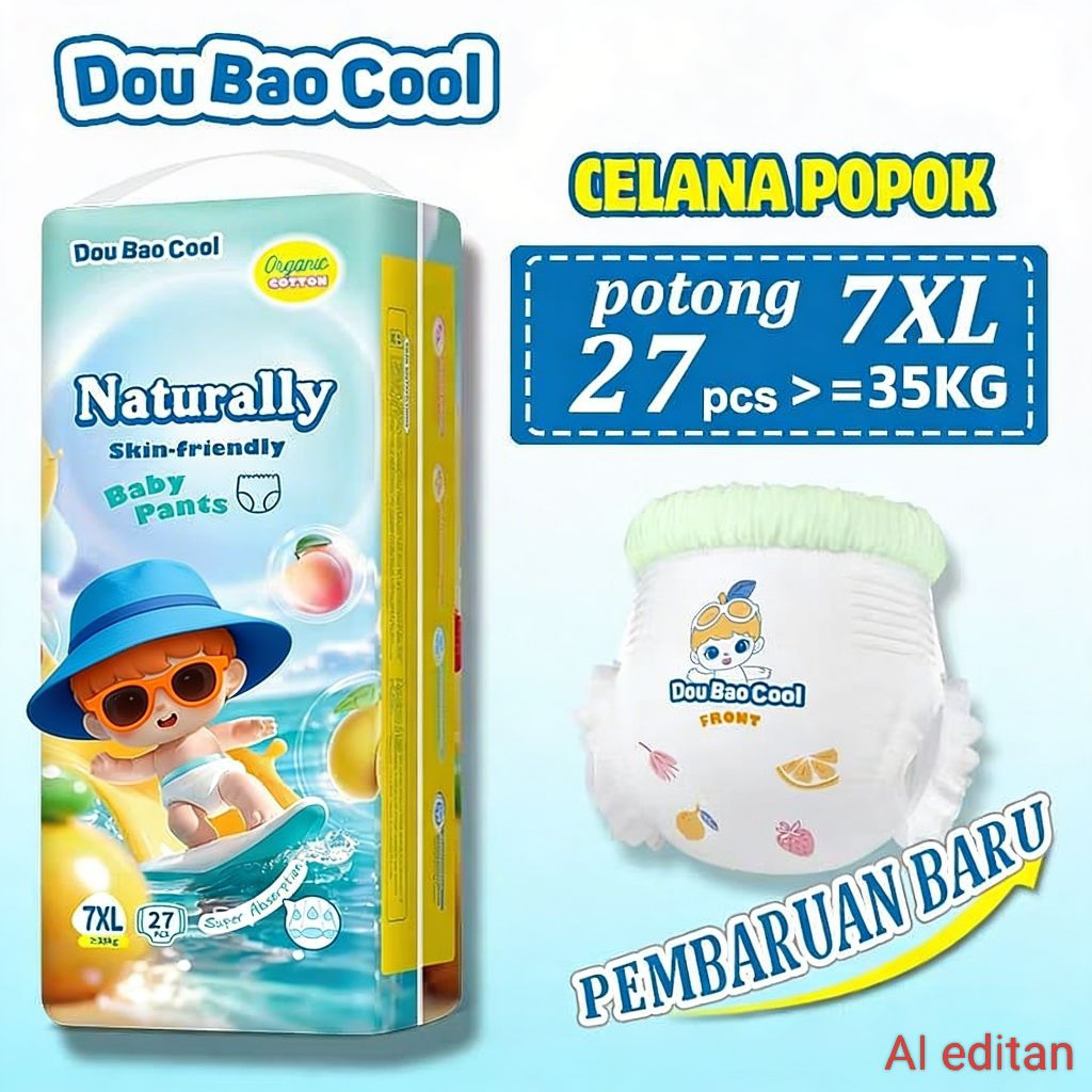 Repack Doubaocool 7 XL ผ้าอ้อมเด็ก RETAIL กางเกงเดี่ยวผ้าอ้อมเด็กชาย Pampers Bulk Girl ผ้าอนามัยสตรี