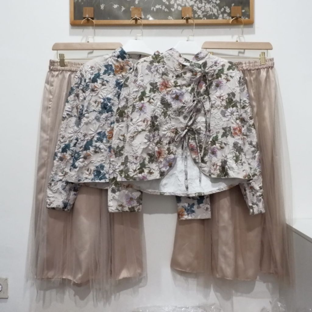 [ใหม่] JANGKGAN JACQUARD TULLE SKIRT SET