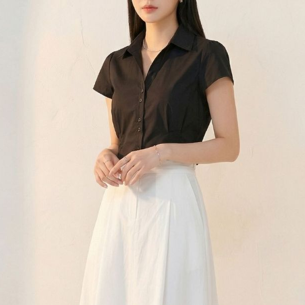 KEMEJA Aora Shirt เสื้อเชิ้ตเข้ารูปผู้หญิงสําหรับสํานักงาน ทํางาน และนักเรียน