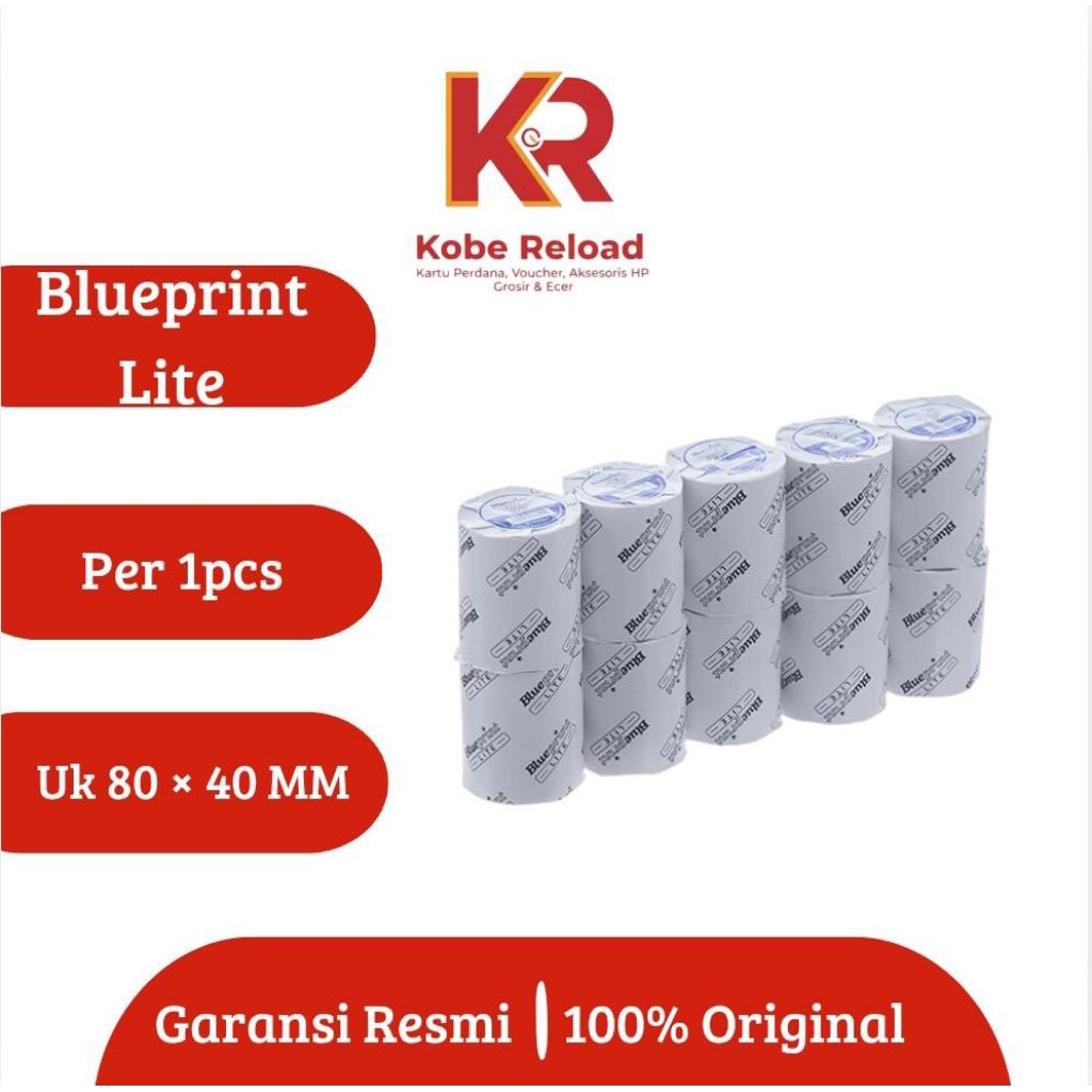 กระดาษเครื่องพิมพ์ความร้อน Blueprint 80x40mm
