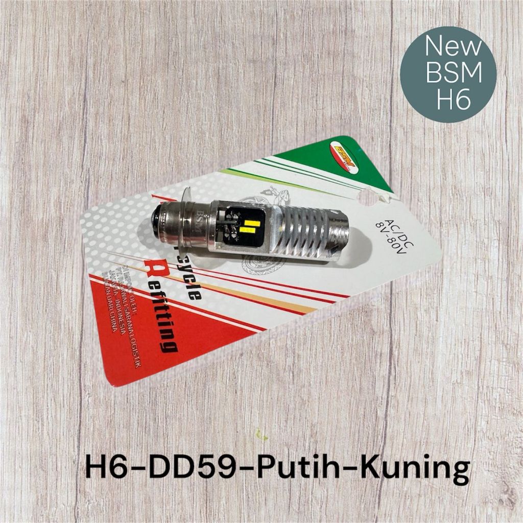 H6 P15D 18Watt หลอดไฟ LED 4 Led 2 ด้าน DD59 Universal Bebek Matic Mio Vario Led Old New Beat Jupiter